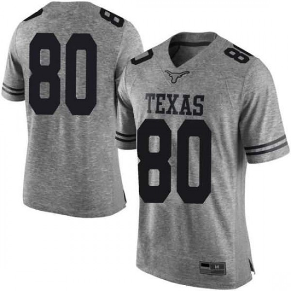 Men University of Texas #80 Cade Brewer Gray Limited College Jersey